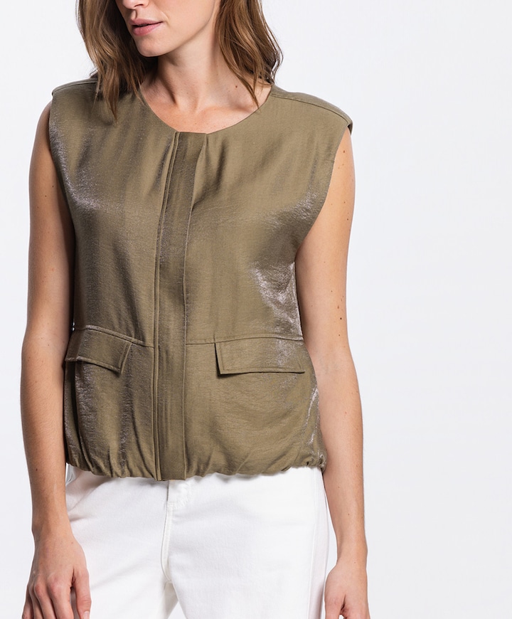 Dames gilet groen