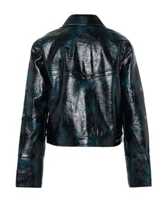 Dames leren jas groen