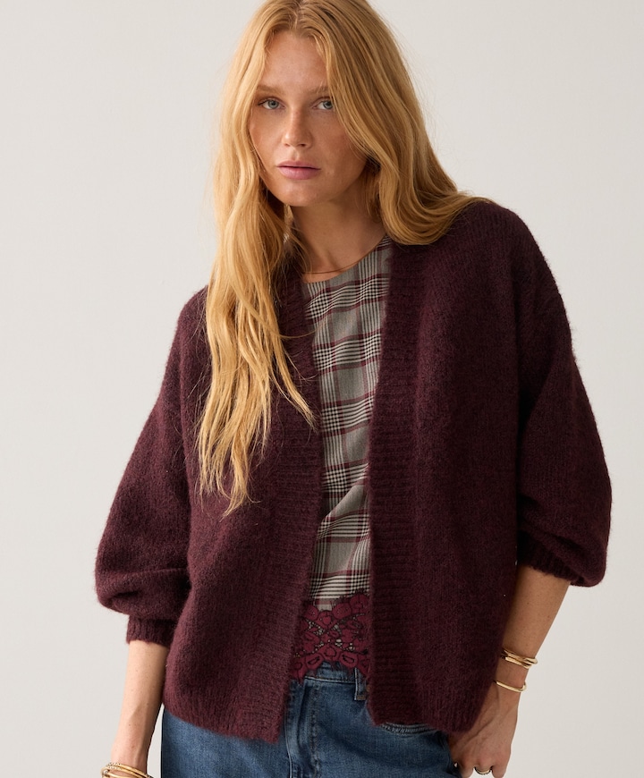 Dames vest bordeaux