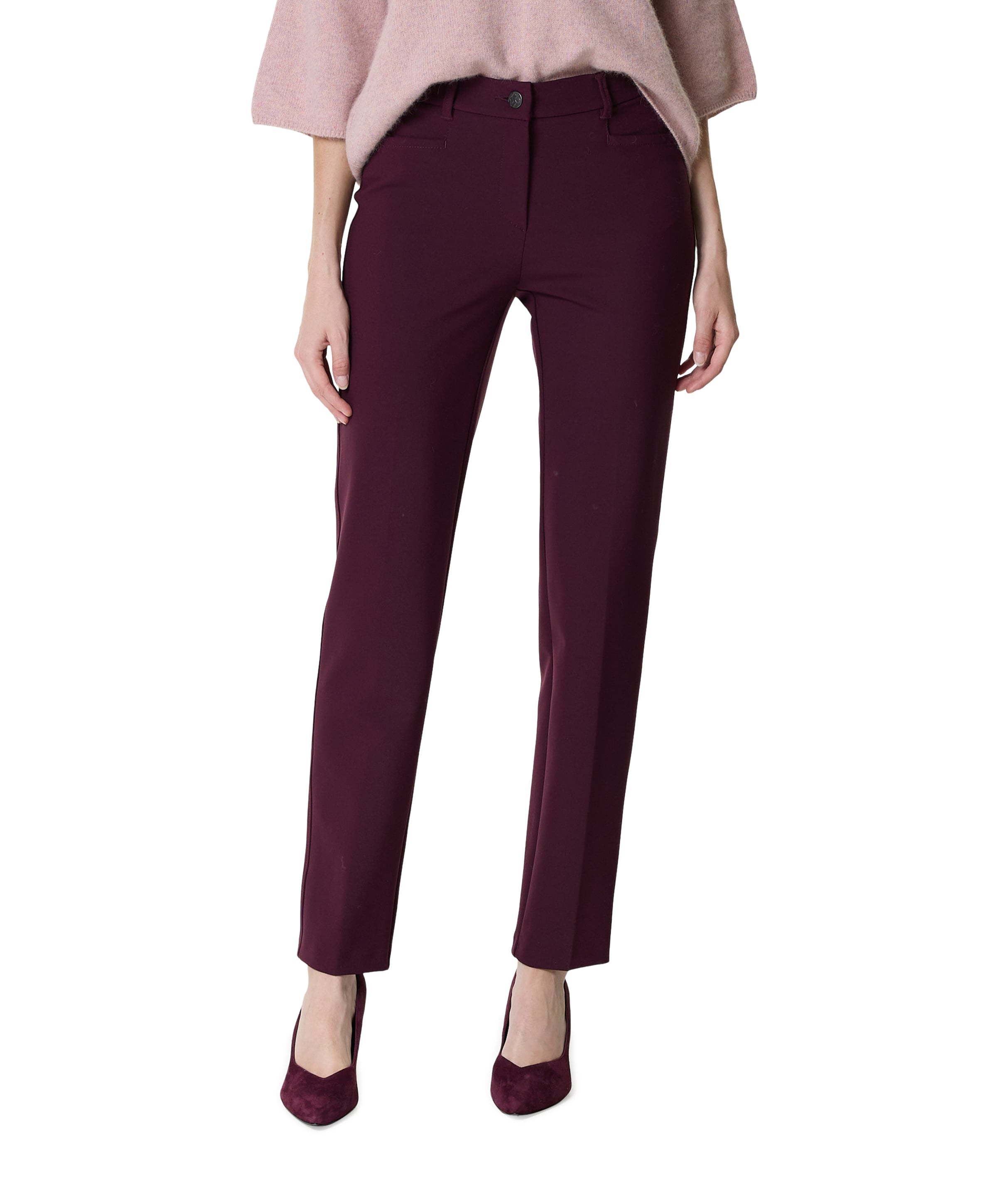 Jenny Smart dames broek bordeaux