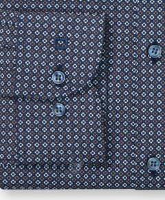 Heren overhemd lange mouw blauw