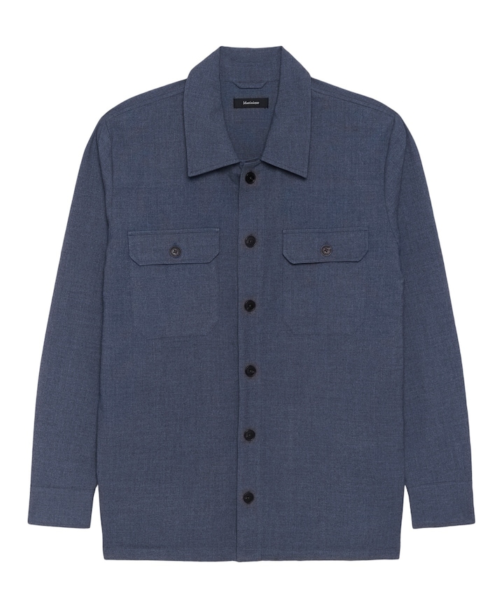 Heren overshirt blauw