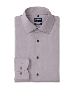 Heren overhemd lange mouw bordeaux