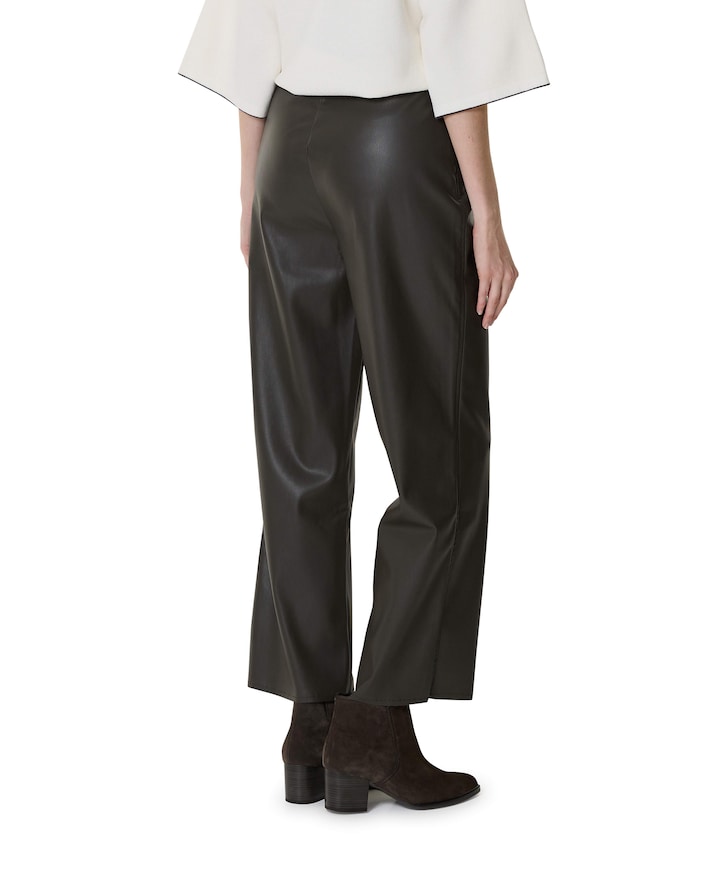 Wide leg dames broek bruin