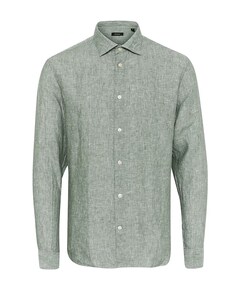Heren overhemd lange mouw groen