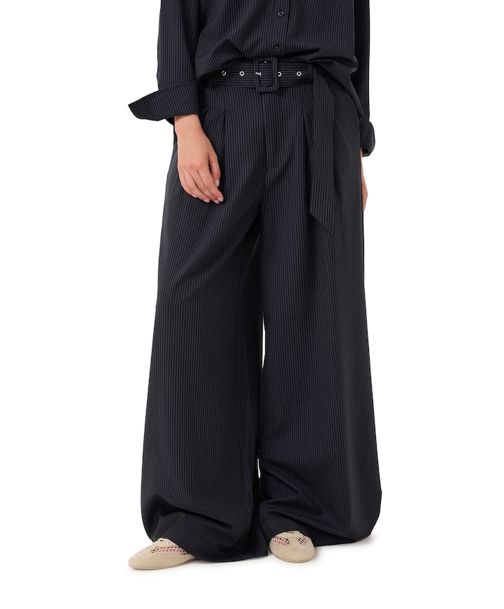 VittaMW High Wide Pant blauw