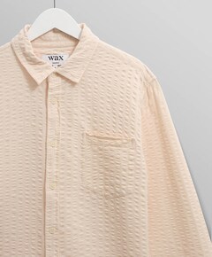 Overhemd lange mouw beige