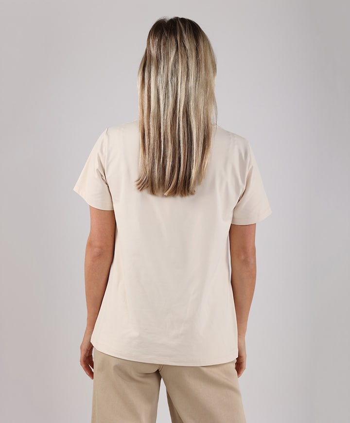 Dames t-shirt beige