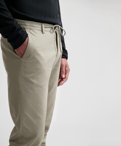 Lancaster Twill Knit Tapered Jogger heren broek grijs