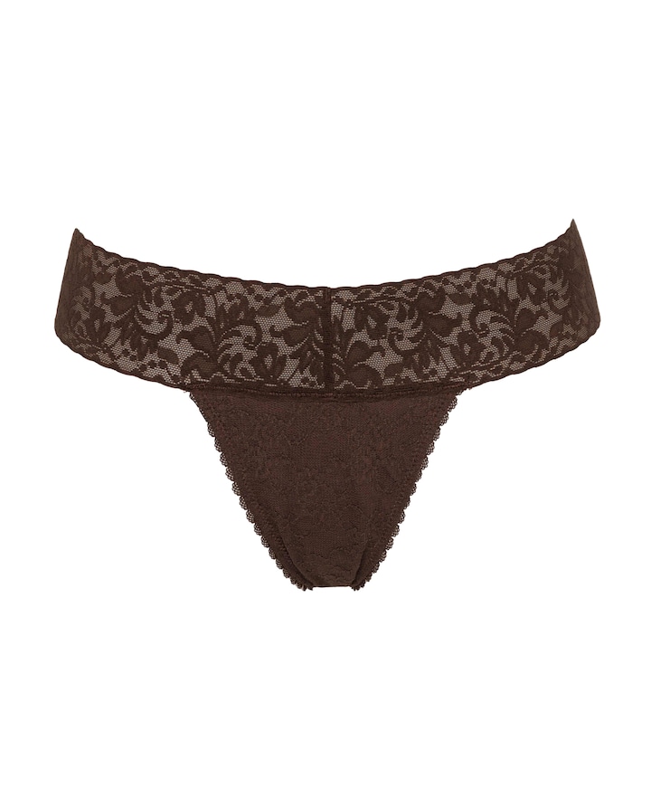 Dames string bruin