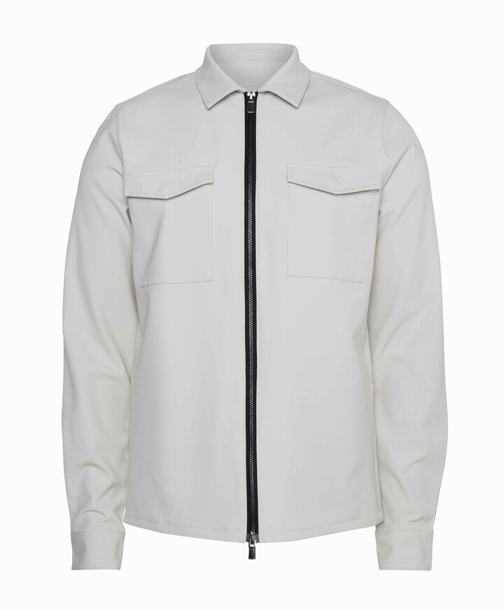 Heren overshirt grijs