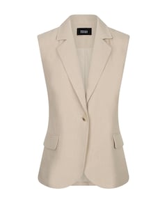 Dames gilet beige