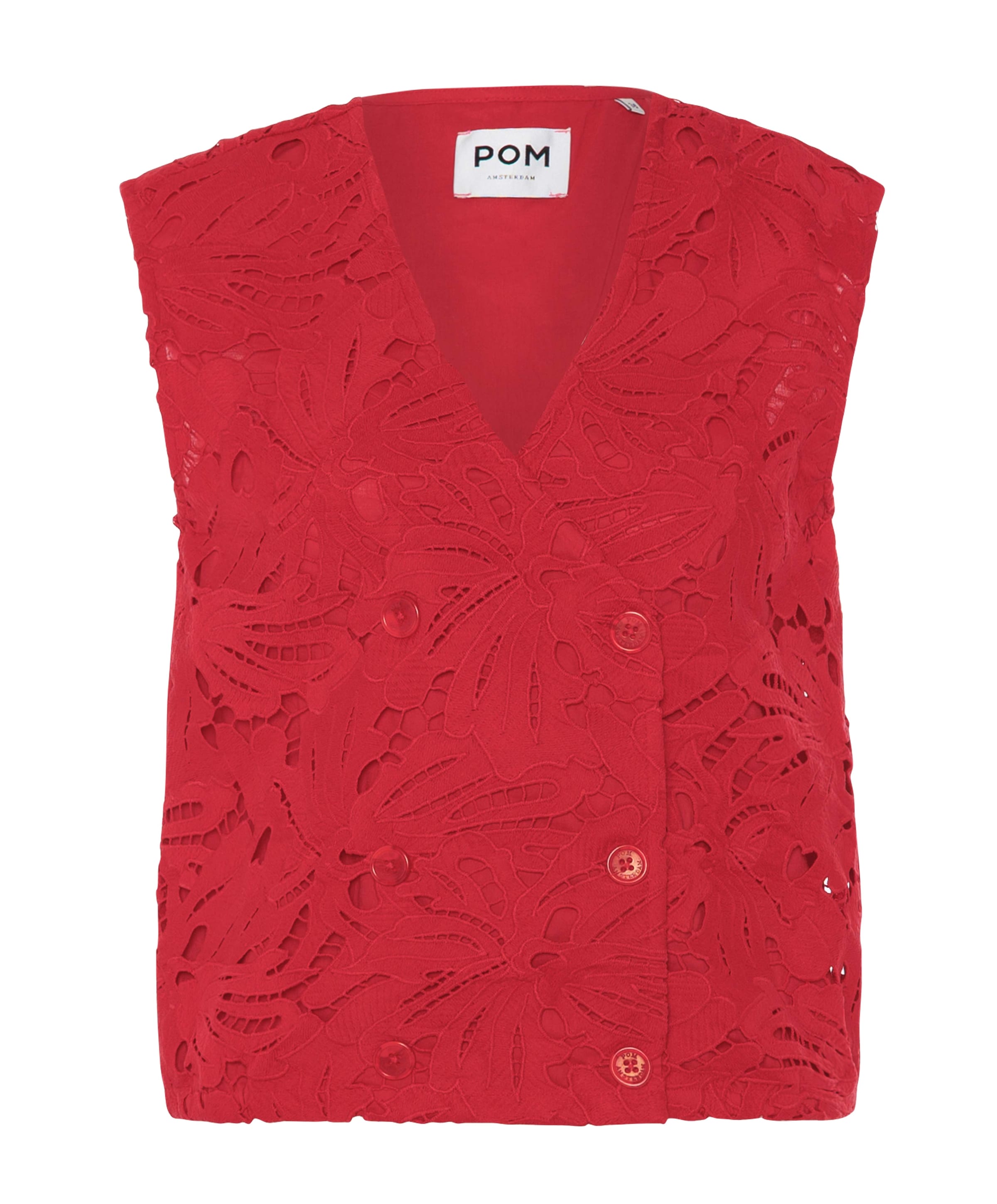 Dames gilet rood