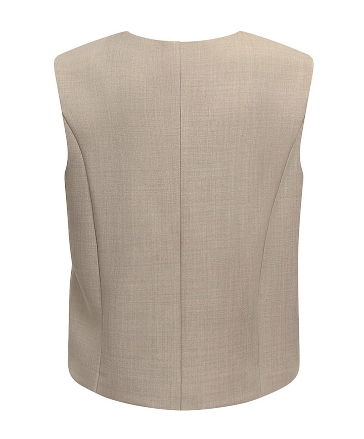 Dames gilet beige