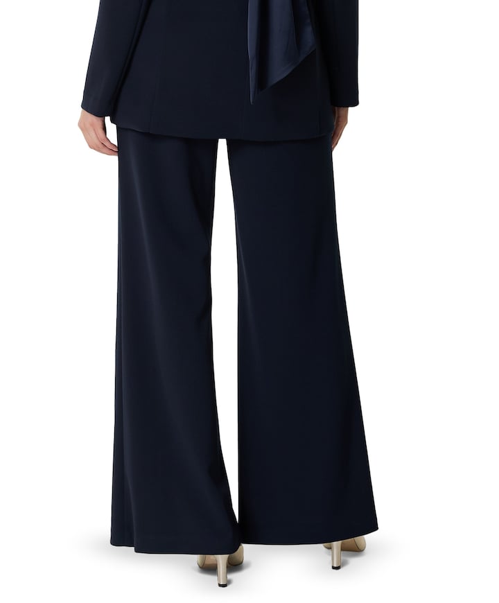 Knit dames broek blauw