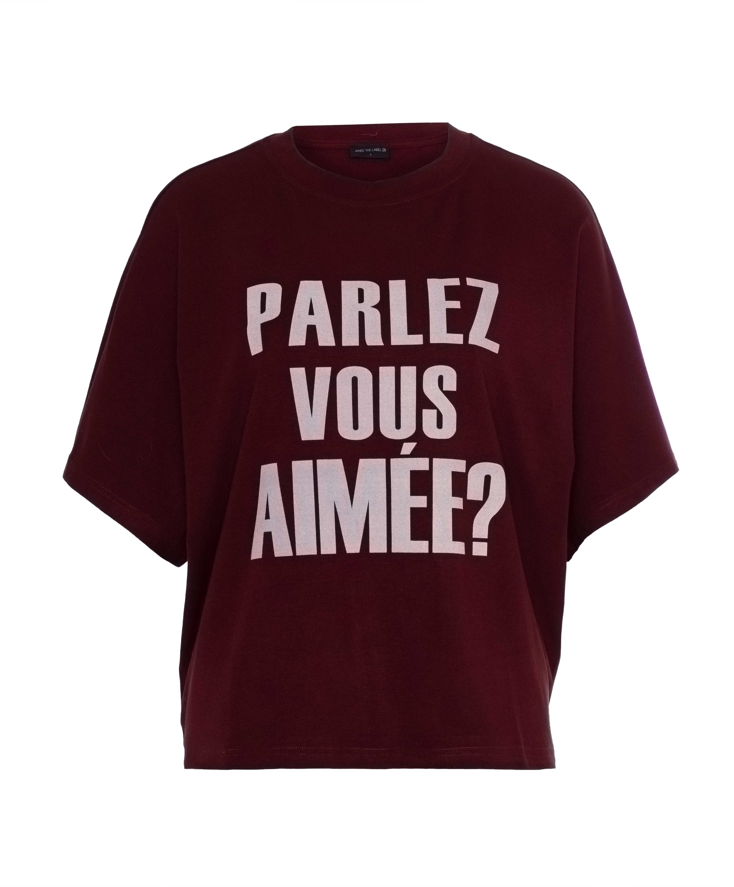 Dames T-shirt bordeaux