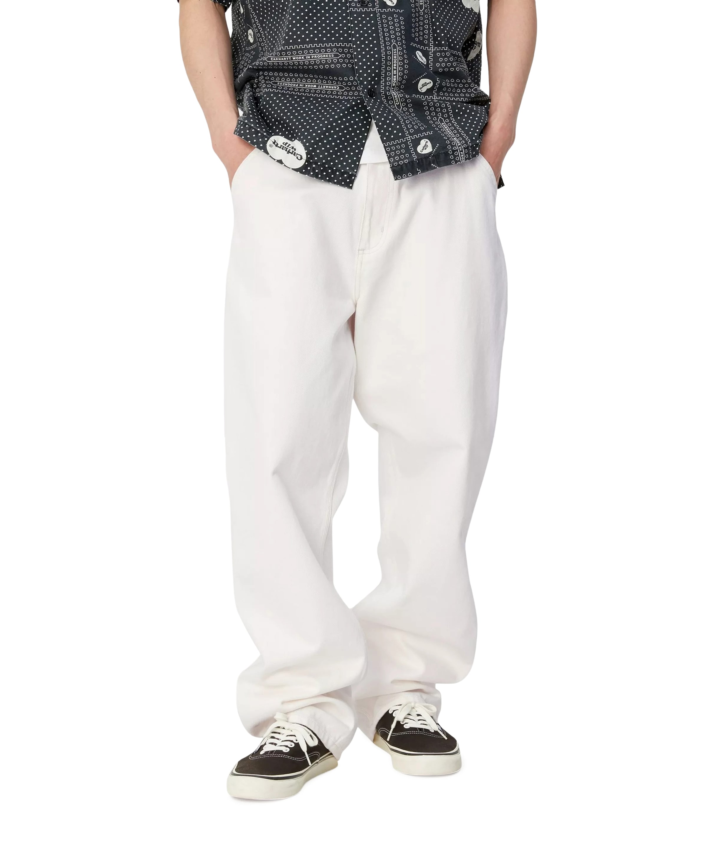 Single Knee Pant Cotton Smith Denim heren jeans ecru