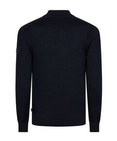 Heren trui met rits blauw