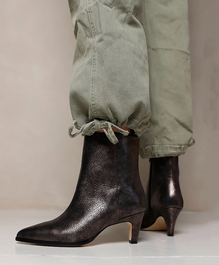 Lina Jackson dames enkellaarzen grijs