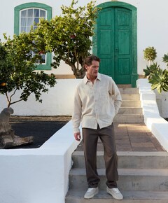 Heren overshirt ecru