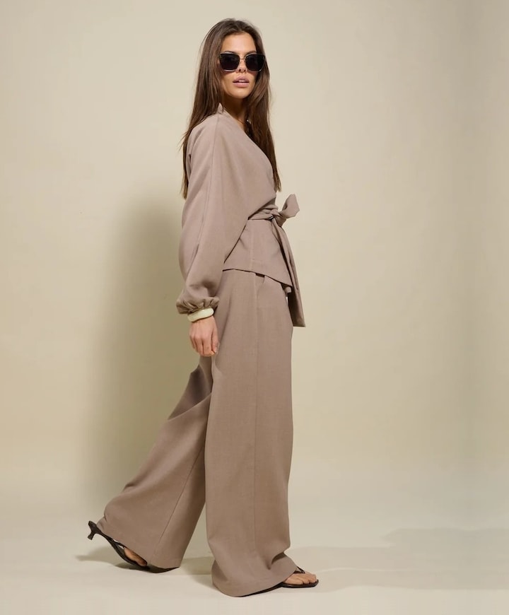 Dames blouse beige