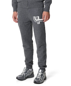 Knitted Pants Cuffed heren pantalon grijs