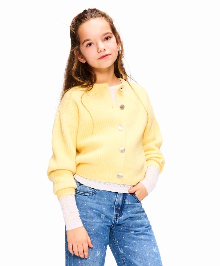 Meisjes vest geel