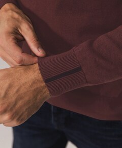 Trui met rits bordeaux