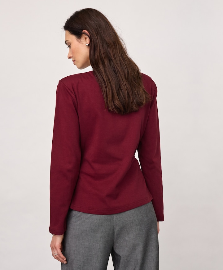 Dames longsleeve bordeaux