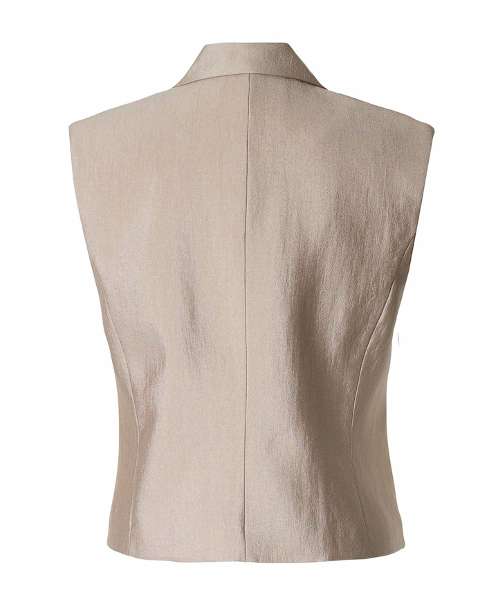 Dames gilet beige
