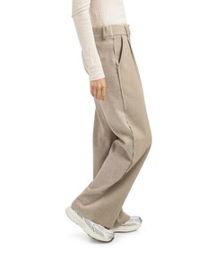 Woven wide leg  broek beige