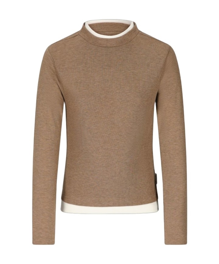 Meisjes longsleeve bruin