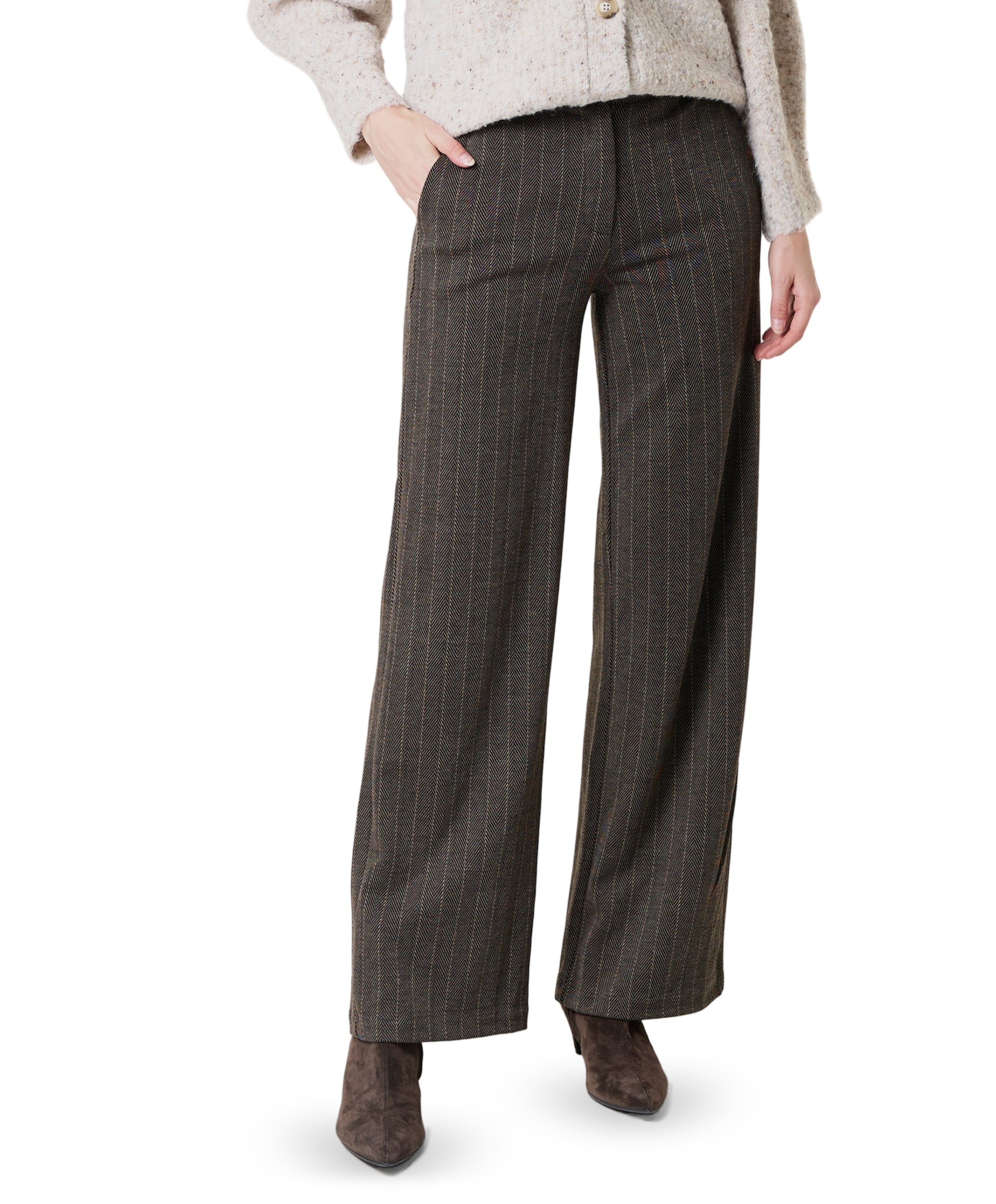 FQBONNIE-PANTS dames broek bruin