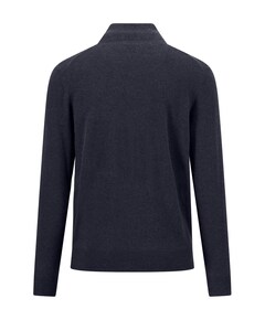 Heren trui met rits blauw