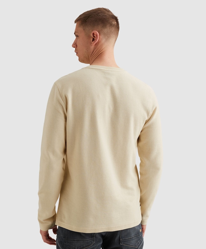 Heren longsleeve ecru