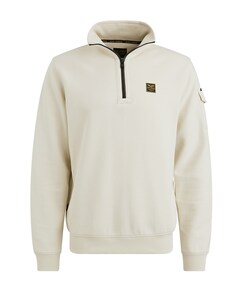 Heren trui met rits ecru