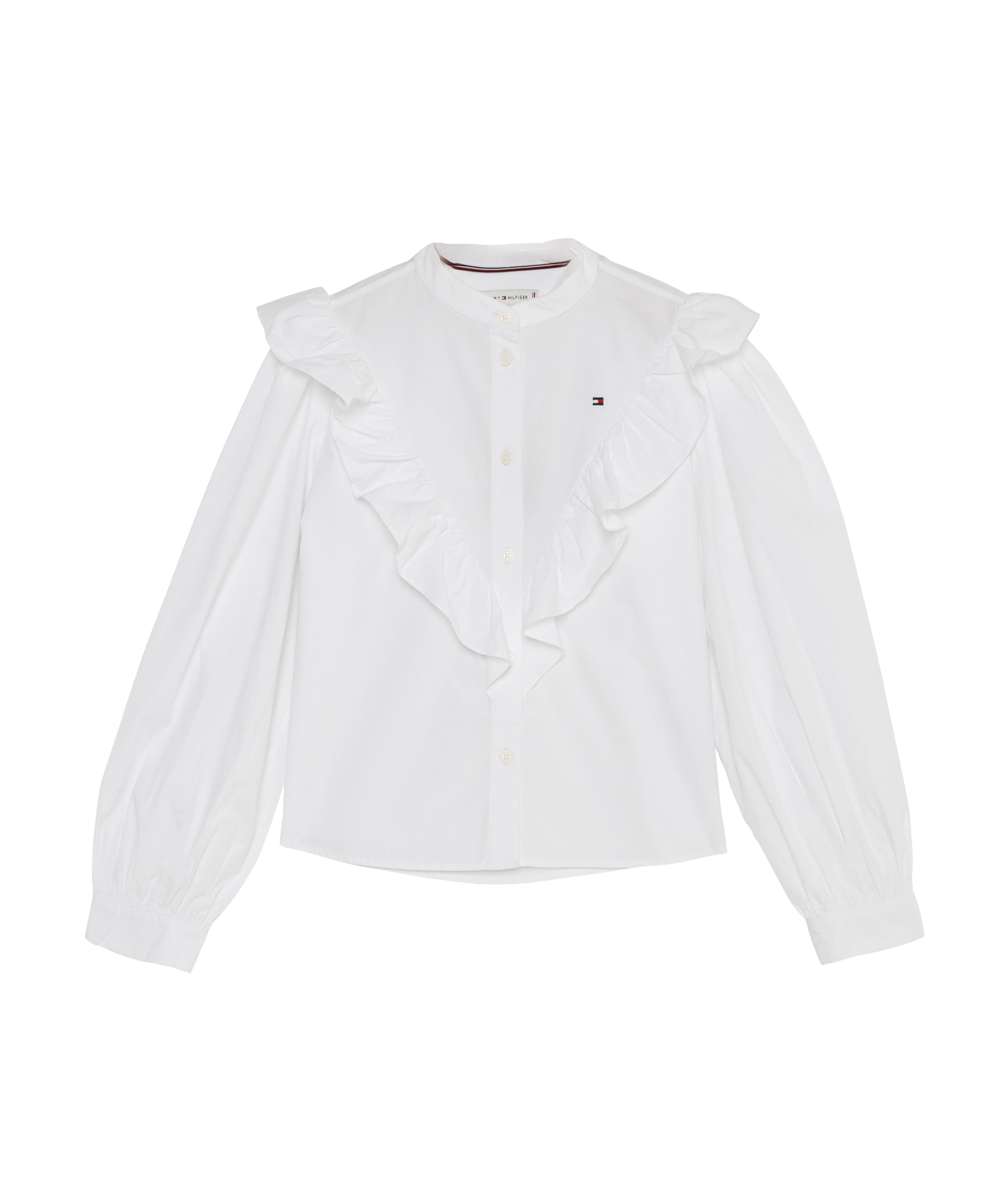 Meisjes blouse lange mouw wit