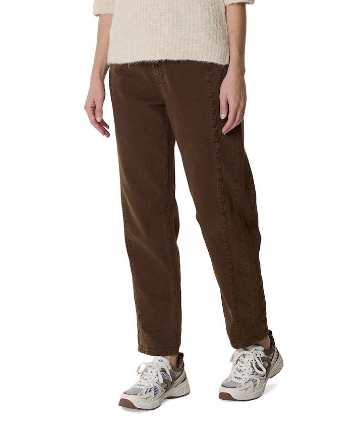 Caitlina side patch tencel twill dames jeans bruin