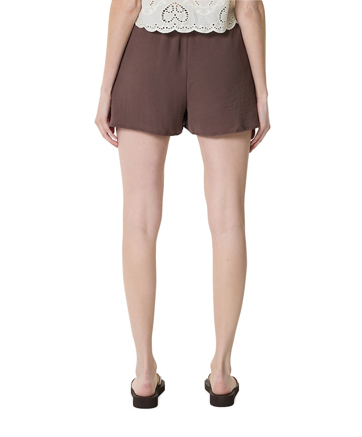 ONLEVALOU METTE EMBROIDERY W dames korte broek bruin
