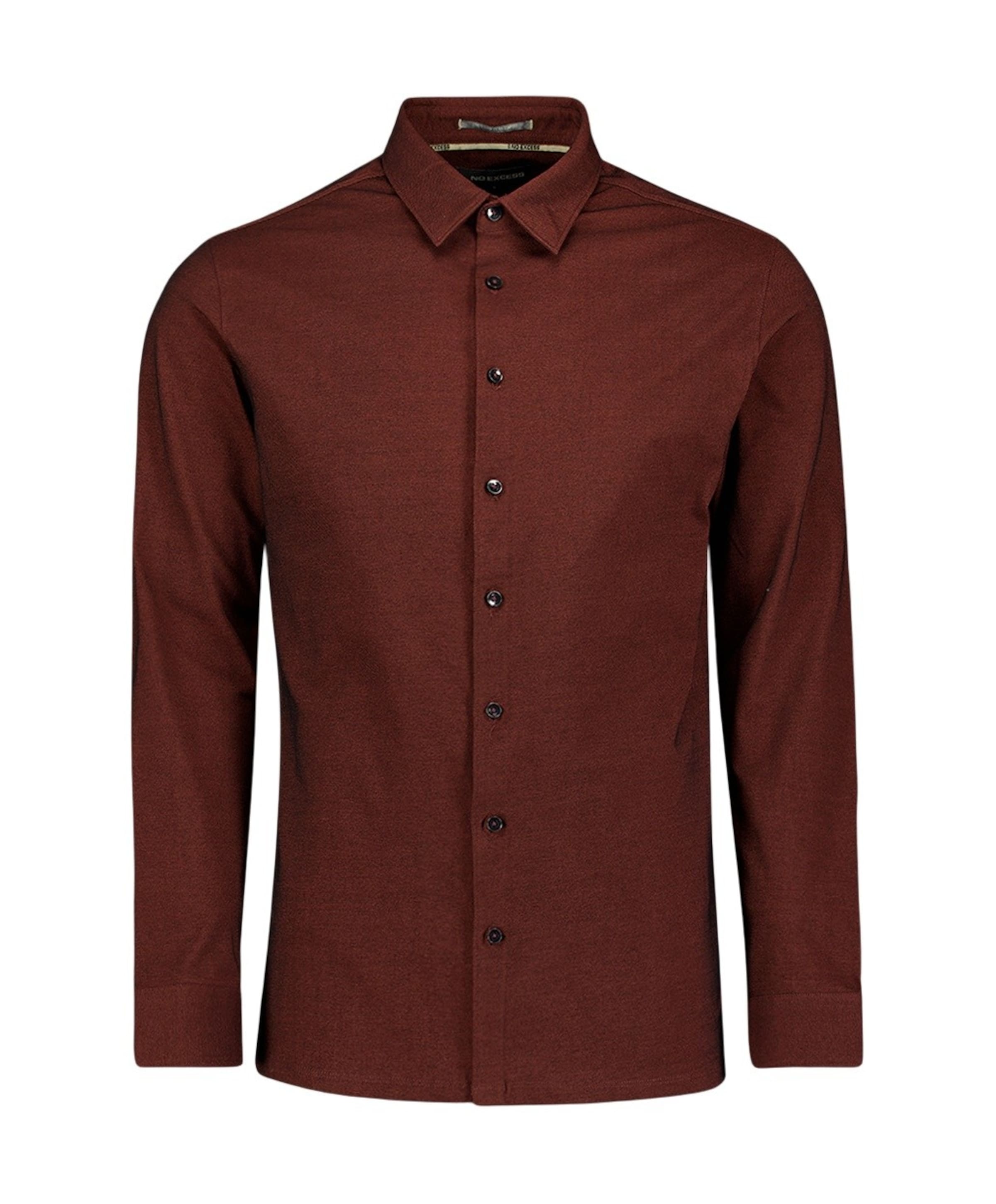 Heren overhemd lange mouw rood
