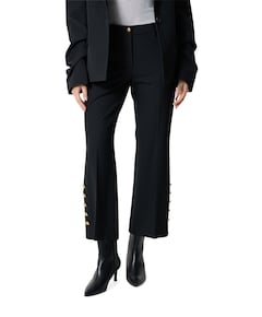 France statement slit pantalon zwart