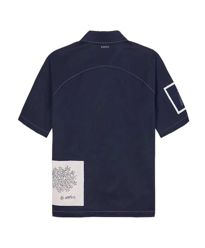 Heren overhemd korte mouw groen