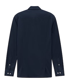 Heren overhemd lange mouw blauw