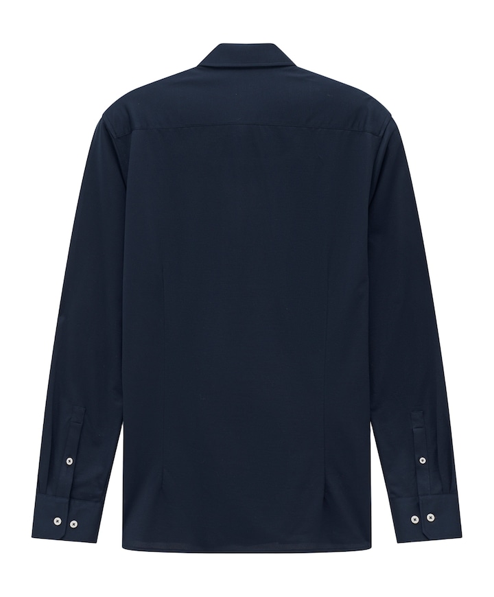 Heren overhemd lange mouw blauw