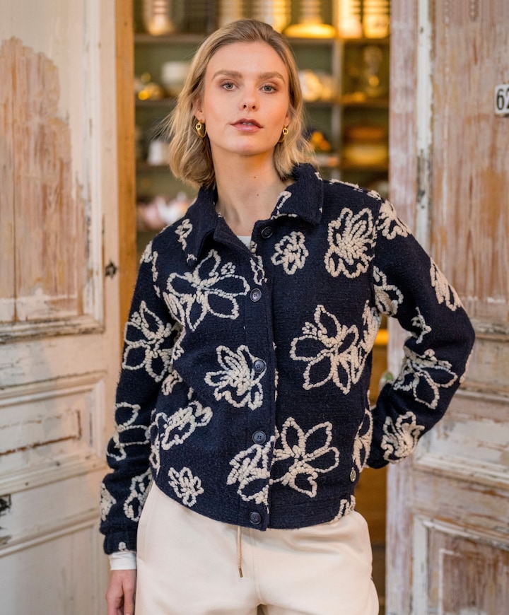 Dames vest blauw