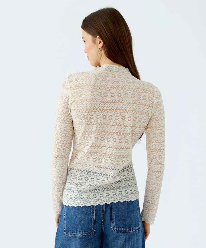 Dames top ecru