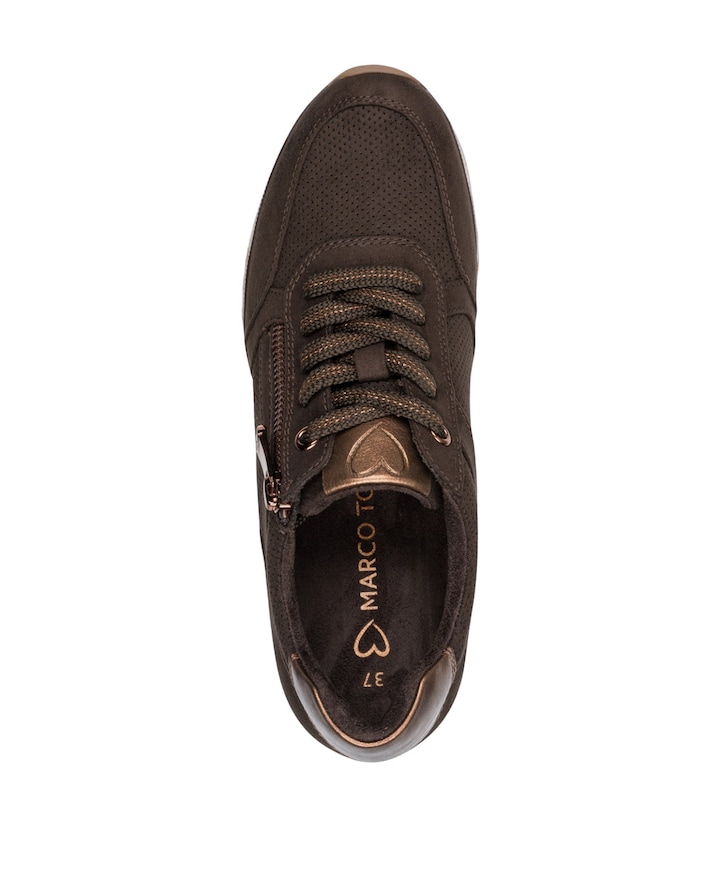 Lace-up dames sneakers bruin