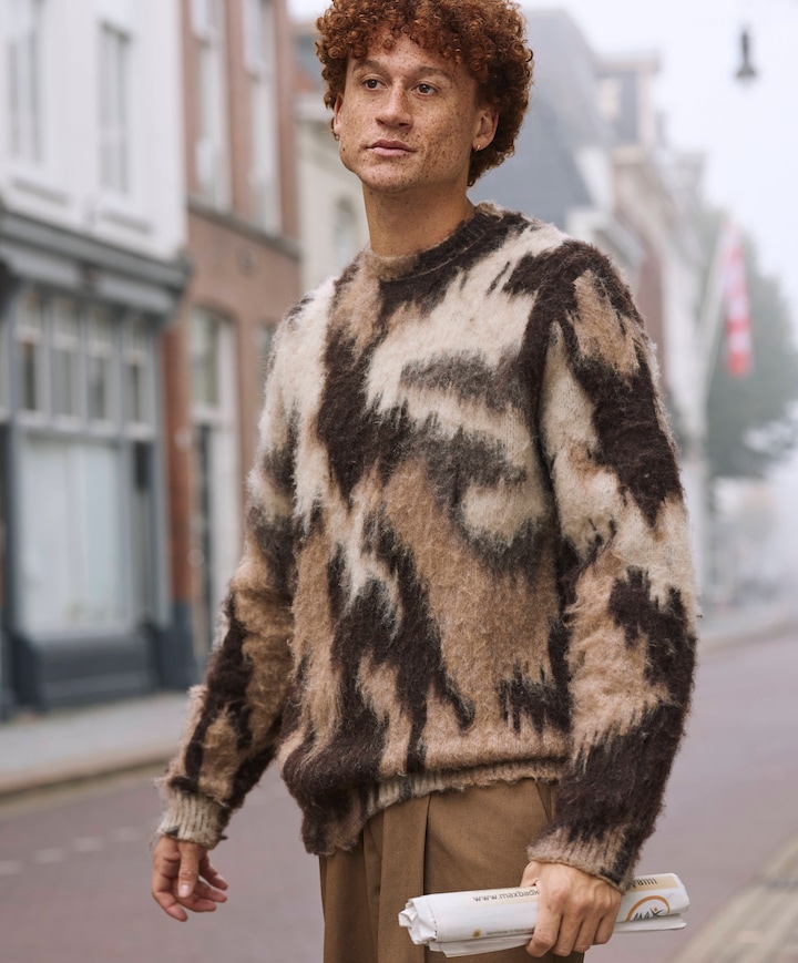 Heren trui bruin