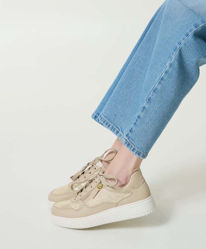 dames sneakers beige