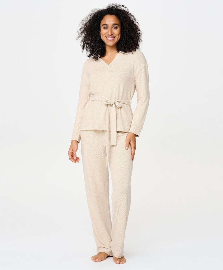 Dames huispak beige